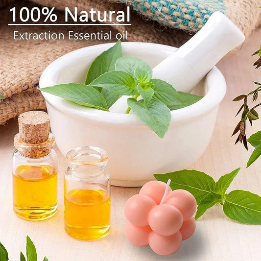 Soy Wax Tiny Cloud Bubble Cube Candle, Rose Scented ( Set of 2)