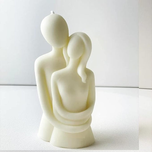 Premium Romantic Love Scented Candle - Hugging Couple Lover Candle | Soy Wax Bubble Body Decor Candle for Valentine's, Wedding Gift & Room Decor