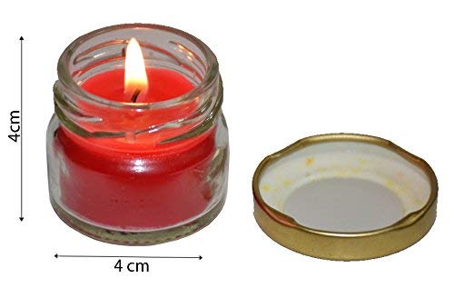 Pure Source India Rose Fragrance Scented Mini Jar Wax Candle - (Set of 3 pcs)