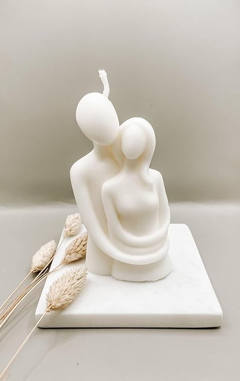 Premium Romantic Love Scented Candle - Hugging Couple Lover Candle | Soy Wax Bubble Body Decor Candle for Valentine's, Wedding Gift & Room Decor