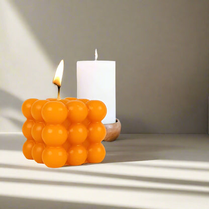Scented Bubble Cube Candle | Aesthetic Decor Scented Candle | Premium Soy Wax