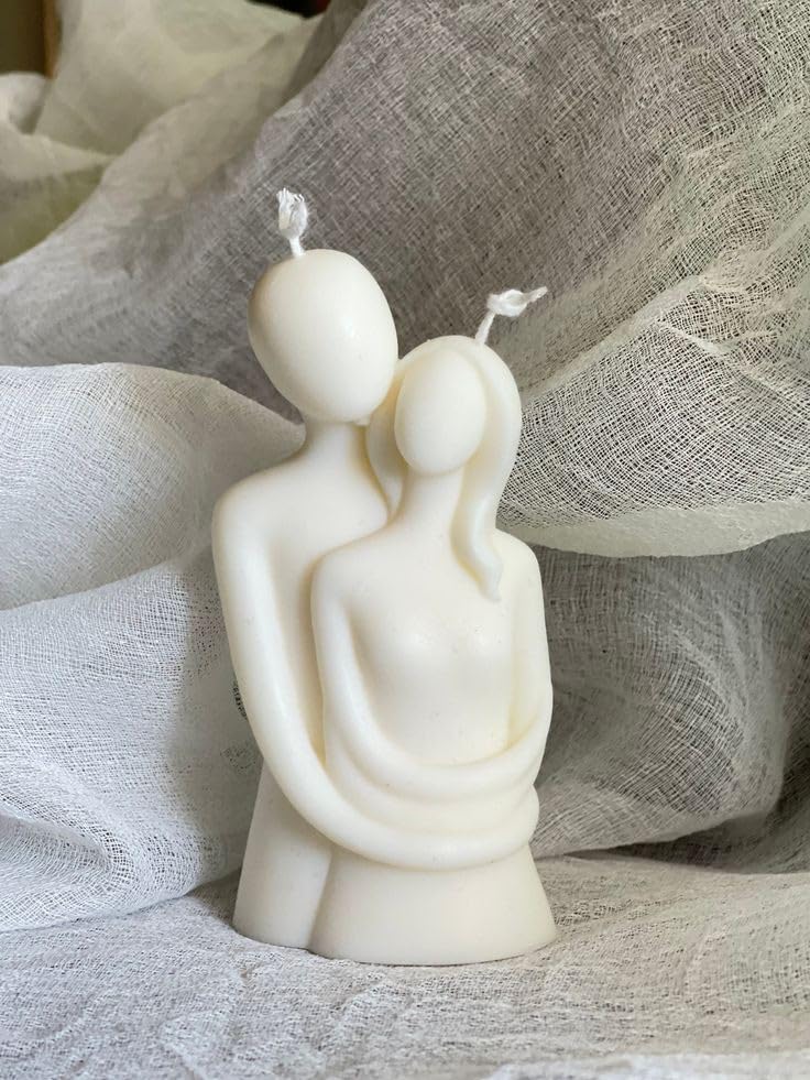 Premium Romantic Love Scented Candle - Hugging Couple Lover Candle | Soy Wax Bubble Body Decor Candle for Valentine's, Wedding Gift & Room Decor