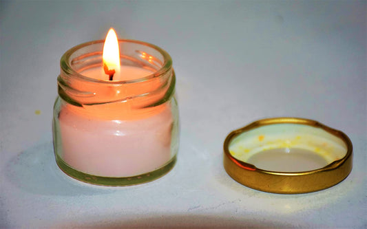 Pure Source India Rose Fragrance Scented Mini Jar Wax Candle - (Set of 3 pcs)