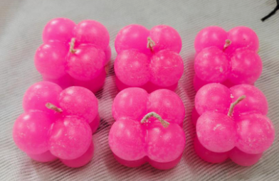 Soy Wax Tiny Cloud Bubble Cube Candle, Rose Scented ( Set of 2)