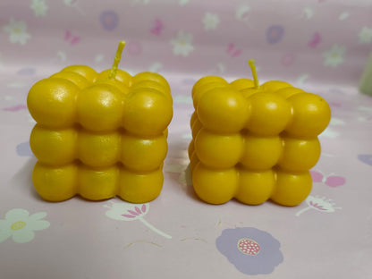 Scented Bubble Cube Candle | Aesthetic Decor Scented Candle | Premium Soy Wax