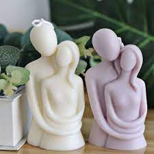 Premium Romantic Love Scented Candle - Hugging Couple Lover Candle | Soy Wax Bubble Body Decor Candle for Valentine's, Wedding Gift & Room Decor
